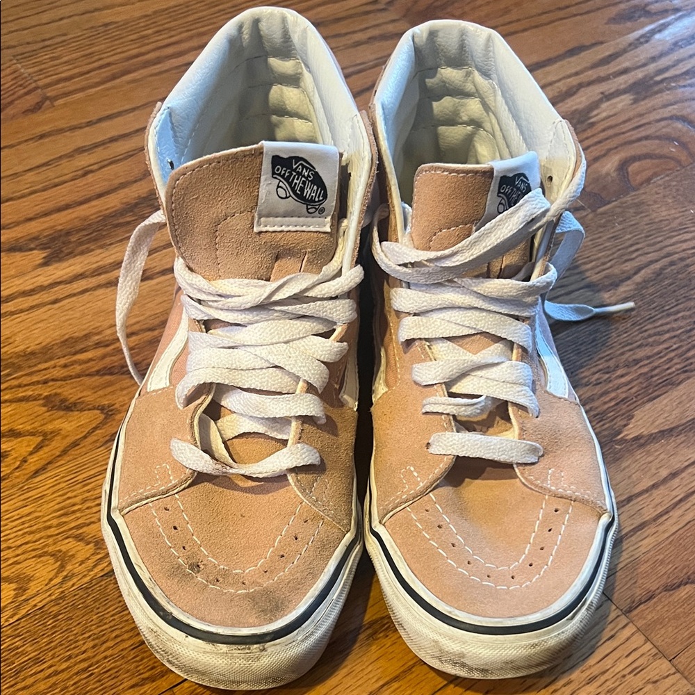 Vans High-Top Sneakers in Light pink and White